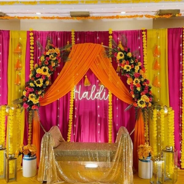 Indoor Haldi Setup
