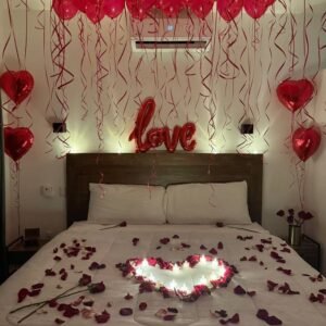 habitacion con decoracion de globo #balloonsintheroon